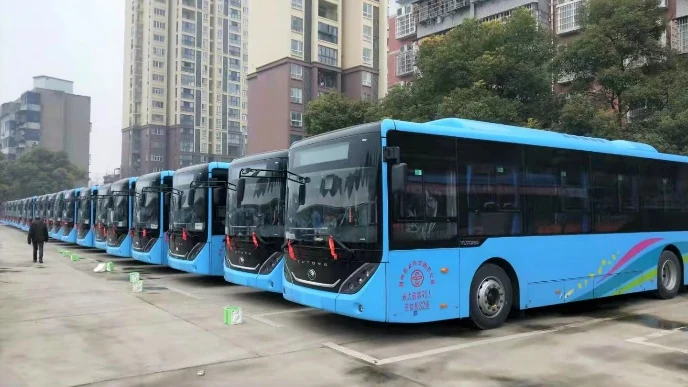 Jingzhou electric buses pictured in CTNET project materials