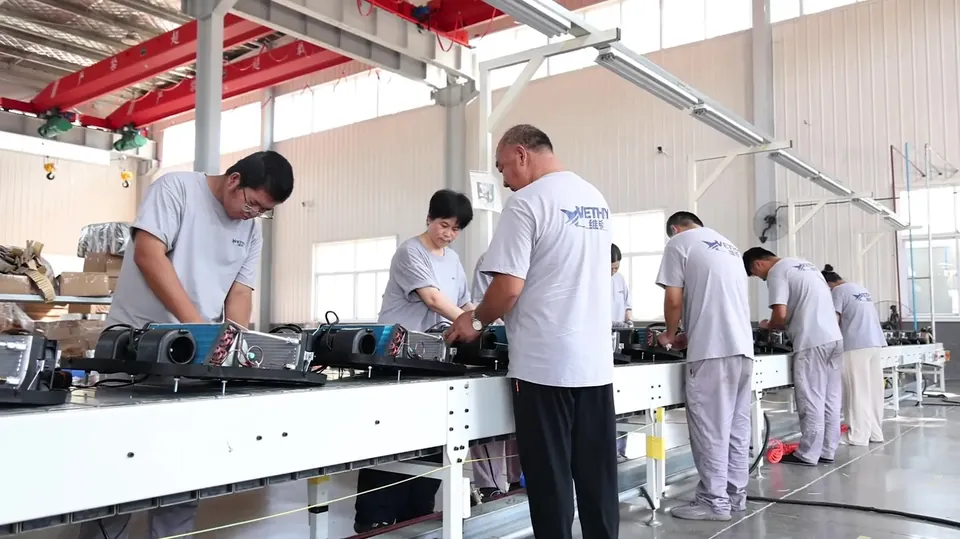 VETHY assembly staff working on the production line